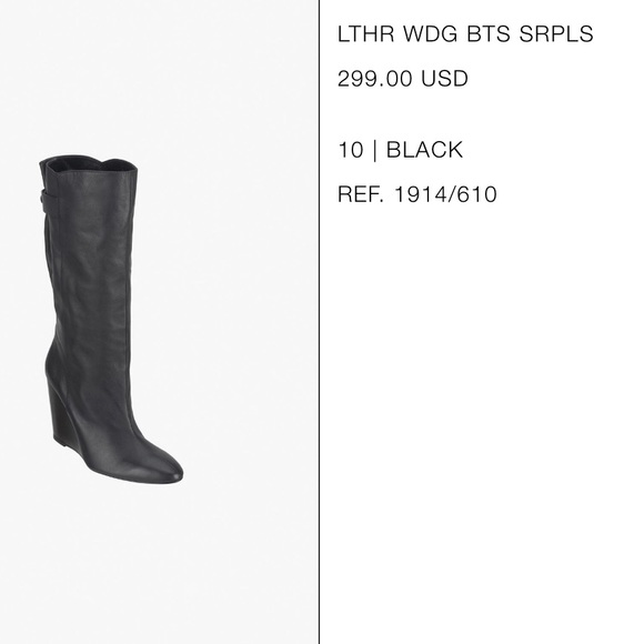 Zara genuine leather black wedge boots - Picture 15 of 15